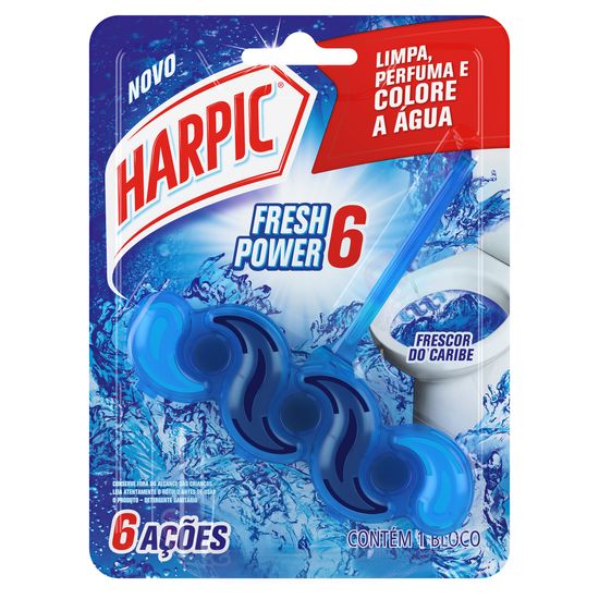 Harpic Fresh Power 6 - Frescor do Caribe perfume agradável e espuma limpadora com ação anti manchas