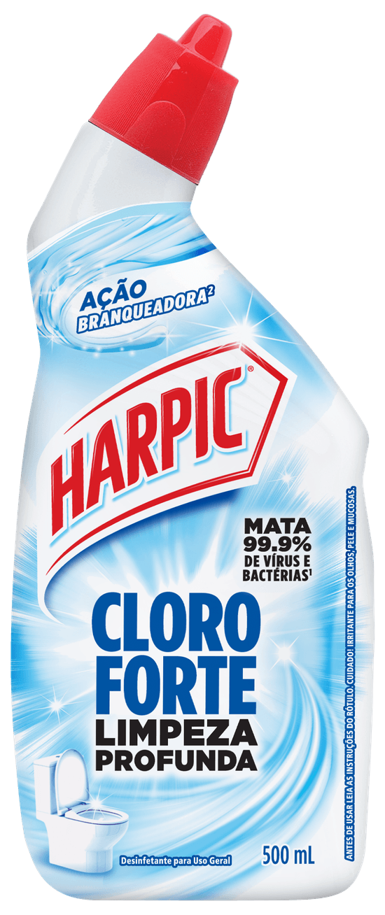 Harpic Cloro Forte 500ml com ação branqueadora e desinfetante